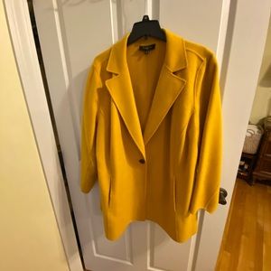 Talbots long gold jacket wool